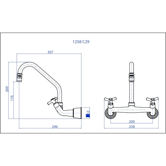 Misturador Para Pia De Parede Com Bica Móvel Com Arejador Articulado Lyra Champanhe Fani - Imagem principal - 48a230bd-5c4b-481f-9abc-c21eb9d070e6