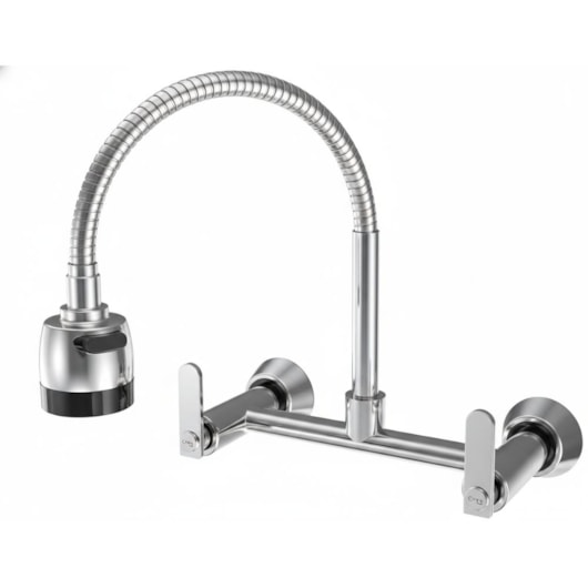 Misturados de Parede p/Cozinha Bica Movel Flex Pratic Cromada DN15/DN20 Romar - Imagem principal - 4338611d-0044-491a-8f14-48ea19701050