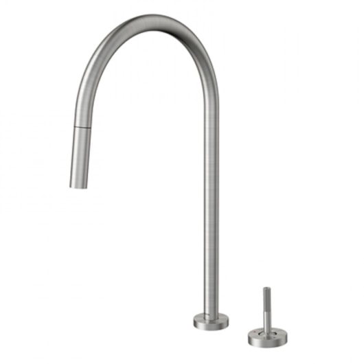 Moncomando De Mesa Para Cozinha Com Ducha Retrátil Inox Escovado Docol - Imagem principal - b7509261-7b57-49a1-ac2a-7fa9633db9c8