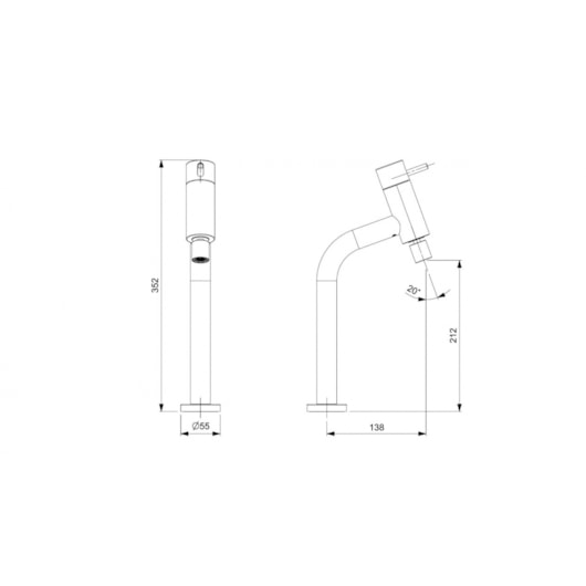 Monocomando De Mesa Para Cozinha Bica Alta Basic Cromado Celite - Imagem principal - 1f09f4f6-88b2-4c42-96d9-09f911d8e811