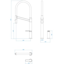 Monocomando De Mesa Para Cozinha Bica Alta Colore Cromado/Marrom Deca