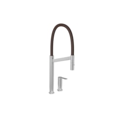 Monocomando De Mesa Para Cozinha Bica Alta Colore Cromado/Marrom Deca