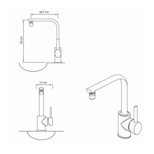 Monocomando De Mesa Para Cozinha Movee Fabrimar - Imagem principal - fbd41804-d05a-4c46-b76f-243ee0f810fd
