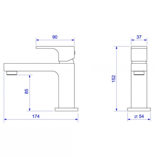 Monocomando Lavatório De Mesa Unic 2875 Bica Baixa Cromado Deca - Imagem principal - 1554a716-ef05-4360-a471-6183d3ec05ee