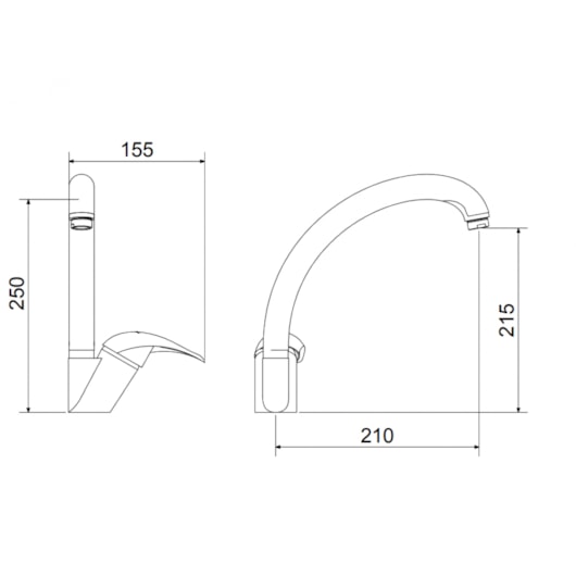 Monocomando Para Balcão 7001 C 71 Meber - Imagem principal - 6c83c9f7-8873-48ac-978b-fa721fad7929