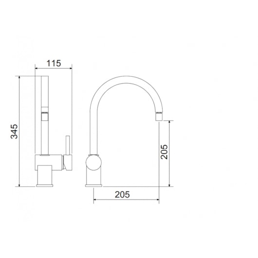 Monocomando Para Balcao De Cozinha 7004 C75 Minimal Meber - Imagem principal - e257aaf1-01ee-4ce1-a64f-e61b6aaef8a9