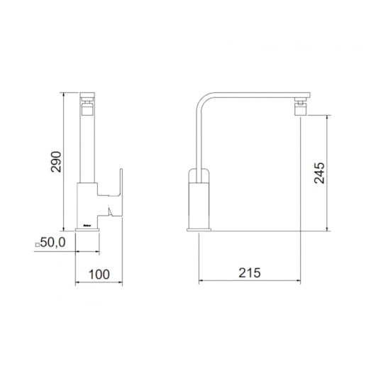 Monocomando Para Cozinha Balcão  7010 C 52 Meber - Imagem principal - 3de11b5f-2c37-4718-b0e1-40e02c7bba5a