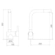 Monocomando Para Cozinha Bancada 7008 C 75 Aço Escovado Meber - 5c641612-be72-499b-90d2-25c8324693b5