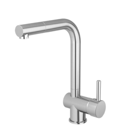 Monocomando Para Cozinha Bancada 7008 C 75 Aço Escovado Meber - Imagem principal - 8e537183-bc5a-4751-8920-a2c6429361ae