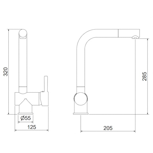 Monocomando Para Cozinha Bancada 7008 C 75 Cromado Meber - Imagem principal - a9db3f6b-8507-48b5-8b77-353903f2f266