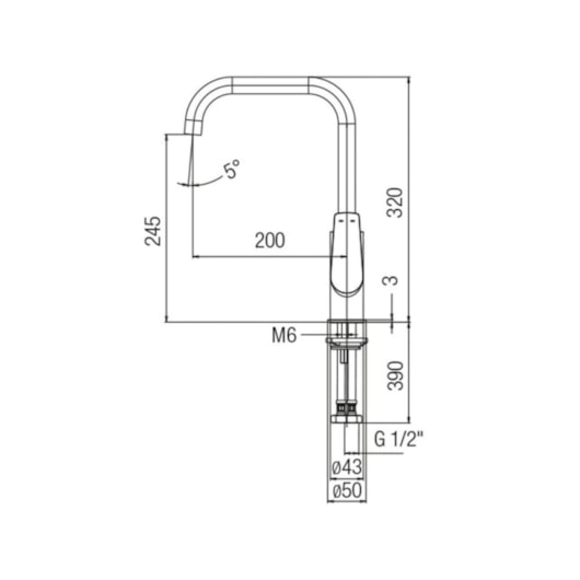 Monocomando Para Cozinha De Mesa Bica Alta E Móvel Noronha Cromado Celite - Imagem principal - 6970ad98-e3ac-442d-a8fd-67f53add5cd6