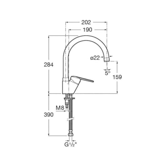 Monocomando Para Cozinha De Mesa Bica Móvel A Art Victoria N Cromado Roca - Imagem principal - a0e73a2b-adf3-49fc-85c6-3569d1b614ef