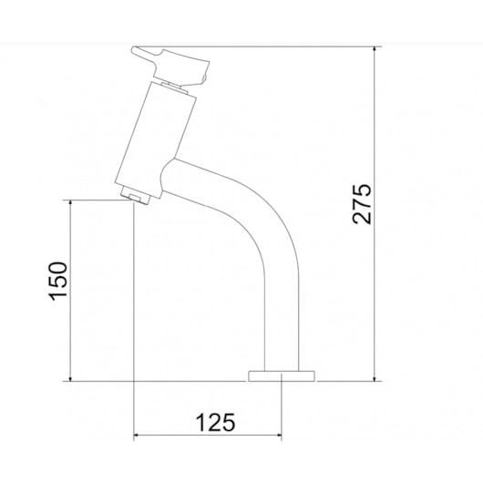 Monocomando Para Lavatório Balcão 2876 C 78 Meber - Imagem principal - 1987fa87-57f2-433e-b603-27993025f1f5