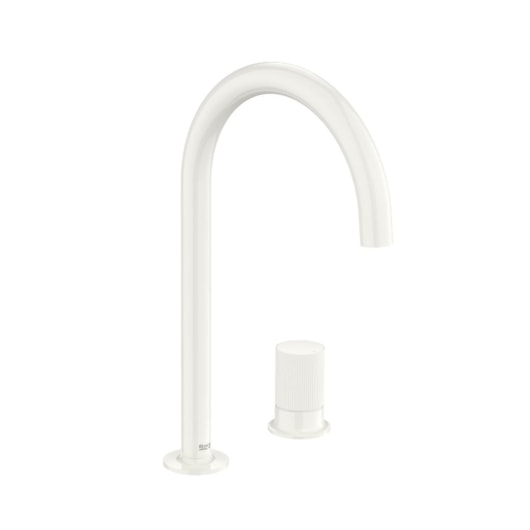 Monocomando Para Lavatório De Mesa 2 Furos Stripes Nu Glossy White Roca - Imagem principal - 1aaab933-d0d4-4965-9114-166dd8c68f2a