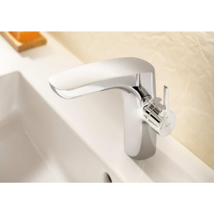 Monocomando Para Lavatório De Mesa Bica Baixa Insígnia Cromado Roca