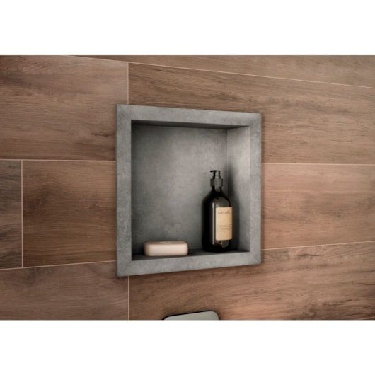 Nicho 36x36cm Nord Cement Natural Portobello - Imagem principal - 7e03ee27-599b-40a5-8534-c3e2a05d4ed0