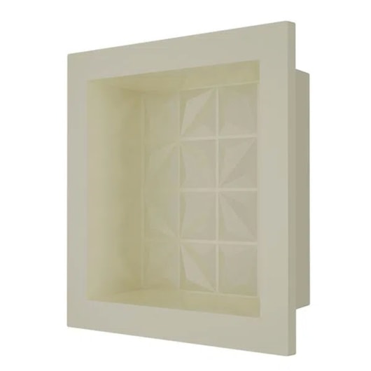 Nicho De Embutir De Plástico Fibra Vidro 3D Bege Astra 30x30x10cm - Imagem principal - 61f5c0f2-807b-4f8e-8243-729d3620e07f