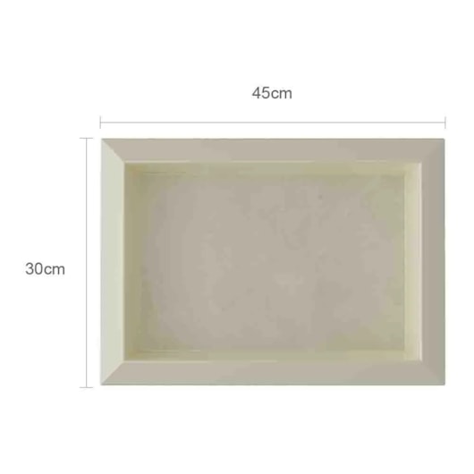 Nicho De Embutir De Plástico Fibra Vidro 3D Bege Astra 30x45x10cm - Imagem principal - 70dcc54d-cd7d-4d49-9f72-b3404792c7e2