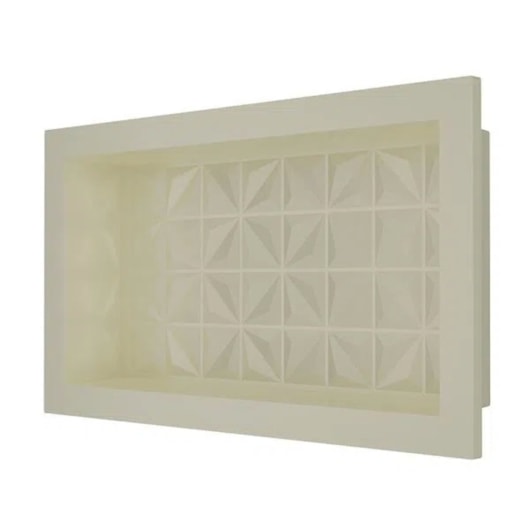 Nicho De Embutir De Plástico Fibra Vidro 3D Bege Astra 30x60x10cm - Imagem principal - 9666f4a8-41de-4199-9dbb-0be768270fa0