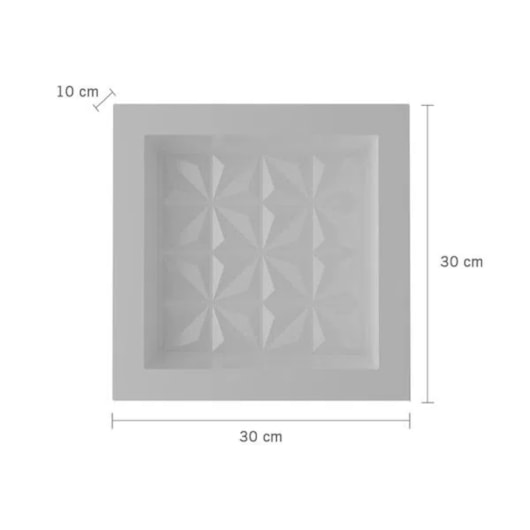 Nicho De Embutir De Plástico Fibra Vidro 3D Branco Astra 30x30x10cm - Imagem principal - ce700f33-2611-4af5-bae7-328e45c70fd4