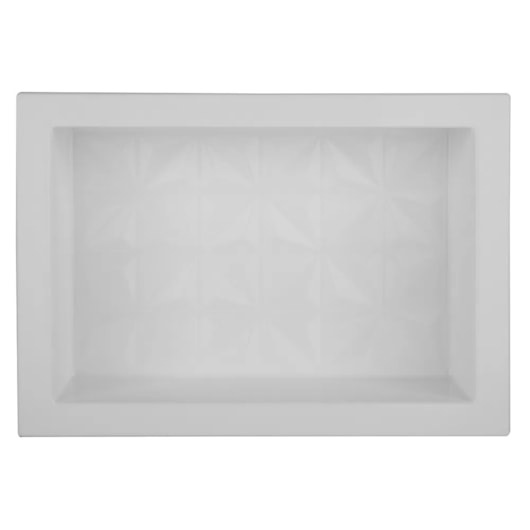 Nicho De Embutir De Plástico Fibra Vidro 3D Branco Astra 30x45x10cm - Imagem principal - 0e1f3e1b-922d-467c-9cbc-4a8df04455d5