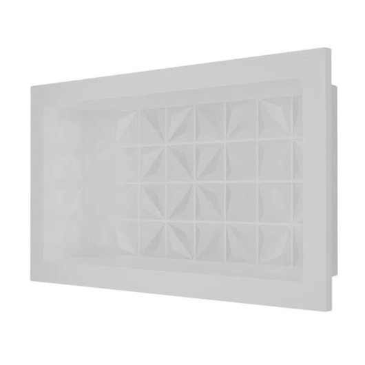 Nicho De Embutir De Plástico Fibra Vidro 3D Branco Astra 30x60x10cm - Imagem principal - a343a760-fe99-4a9e-ac9a-e976ed246721