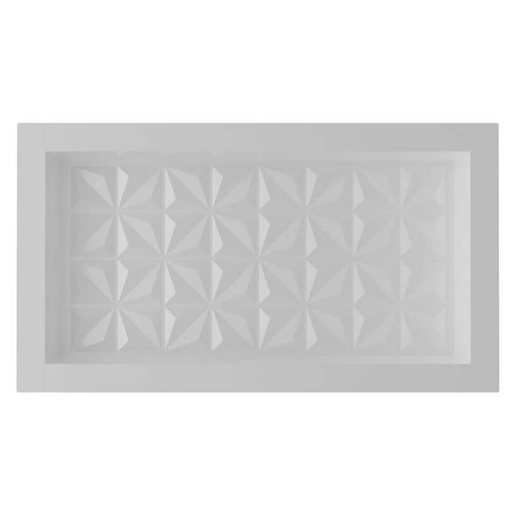 Nicho De Embutir De Plástico Fibra Vidro 3D Branco Astra 30x60x10cm