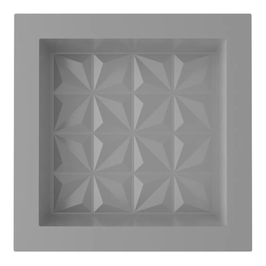 Nicho De Embutir De Plástico Fibra Vidro 3D Cinza Astra 30x30x10cm - Imagem principal - b8b5d304-8f14-4fbb-8bf8-4c4590d43d56