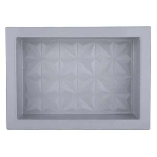 Nicho De Embutir De Plástico Fibra Vidro 3D Cinza Astra 30x45x10cm - Imagem principal - cb05378a-8632-450a-88a8-3120a12bea43