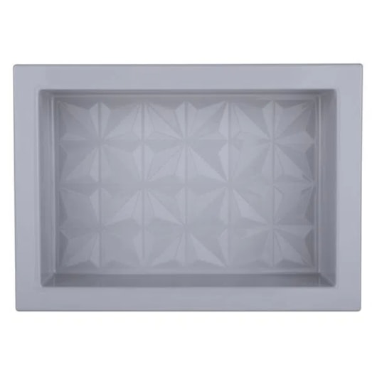 Nicho De Embutir De Plástico Fibra Vidro 3D Cinza Astra 30x45x10cm - Imagem principal - 9be1e3b7-aac8-40ca-a936-702e54f5d436