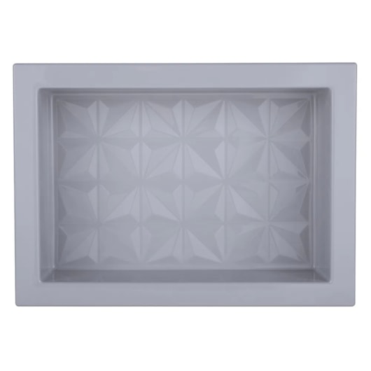 Nicho De Embutir De Plástico Fibra Vidro 3D Cinza Astra 30x45x10cm - Imagem principal - 27d99221-0cd6-4c29-b5c8-50ff18b9bb94