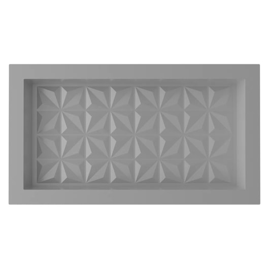 Nicho De Embutir De Plástico Fibra Vidro 3D Cinza Astra 30x60x10cm - Imagem principal - d746f09f-79a2-48dd-b2ad-2def6e4c7952