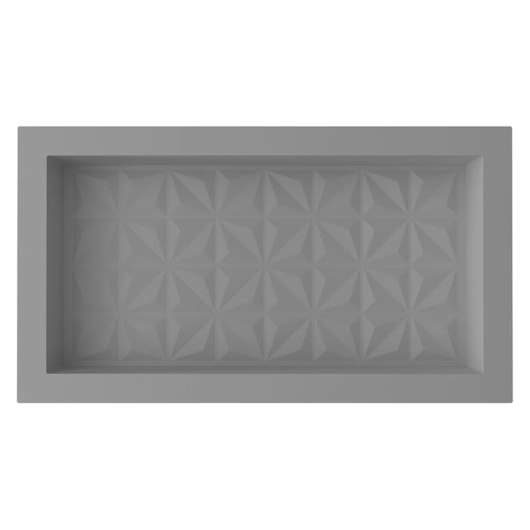 Nicho De Embutir De Plástico Fibra Vidro 3D Cinza Fosco Astra 30x60x10cm - Imagem principal - 9d8e7524-701d-4ef6-8ce9-c6a186a640b7