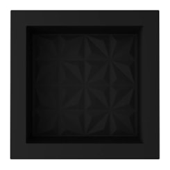 Nicho De Embutir De Plástico Fibra Vidro 3D Preto Fosco Astra 30x30x10cm