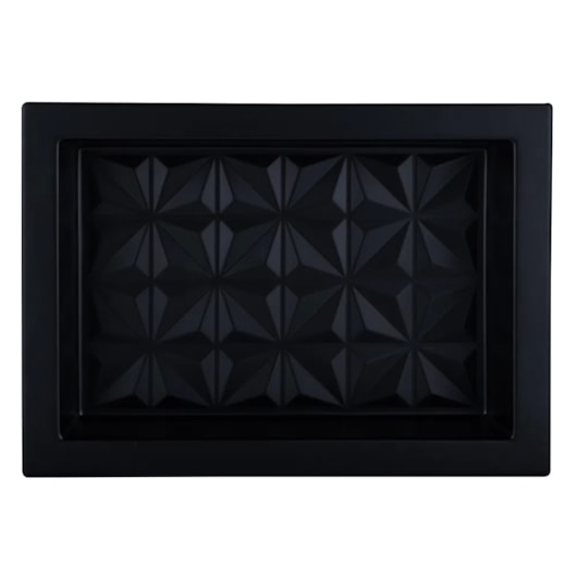 Nicho De Embutir De Plástico Fibra Vidro 3D Preto Fosco Astra 30x45x10cm - Imagem principal - d207d9d7-b72d-4e85-be1d-169a0c346e90