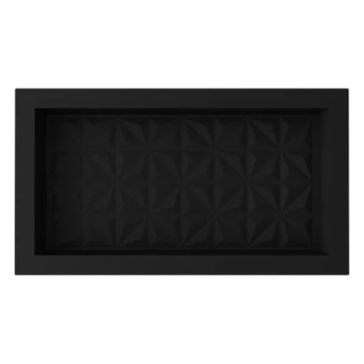 Nicho De Embutir De Plástico Fibra Vidro 3D Preto Fosco Astra 30x60x10cm - Imagem principal - 454c63a2-8cb0-4483-b8b3-398c7f3dfed4