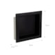 Nicho De Embutir De Plástico Fibra Vidro Pintado Preto Fosco Astra 30x30x10cm - 743d673f-d088-4a06-8adc-d82e5220c936