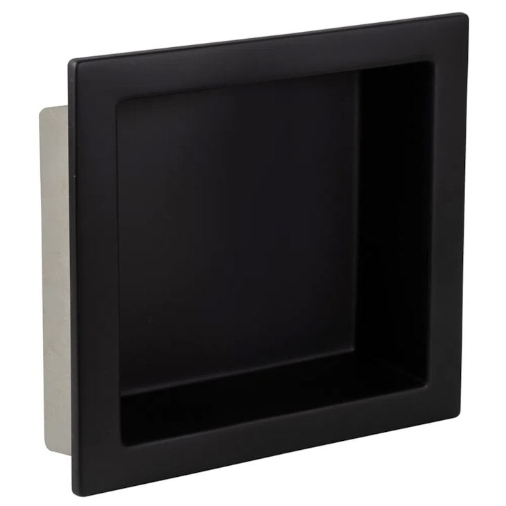 Nicho De Embutir De Plástico Fibra Vidro Pintado Preto Fosco Astra 30x30x10cm