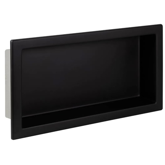 Nicho De Embutir De Plástico Fibra Vidro Pintado Preto Fosco Astra 30x60x10cm - Imagem principal - ffbc7757-f103-483e-996d-7106e516824d