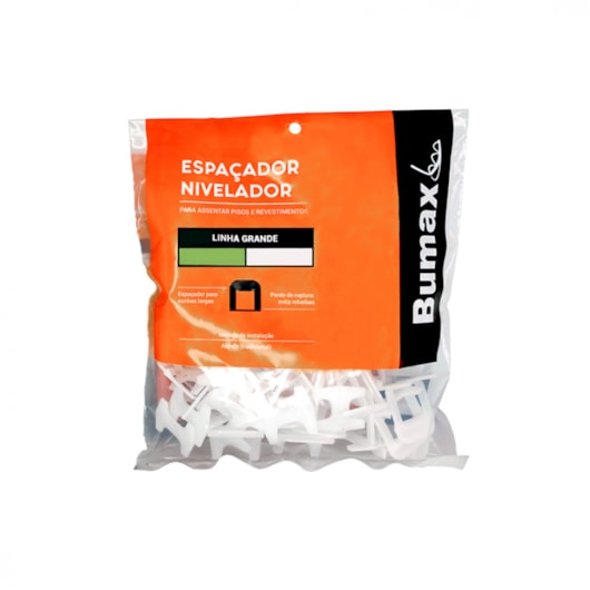 Nivelador Grande 1,5mm Pacote Com 100 Unidades Para Revestimentos Até 14mm Bumax - Imagem principal - 1b9b44cc-5da6-431d-b67a-072cb8f5a1cc