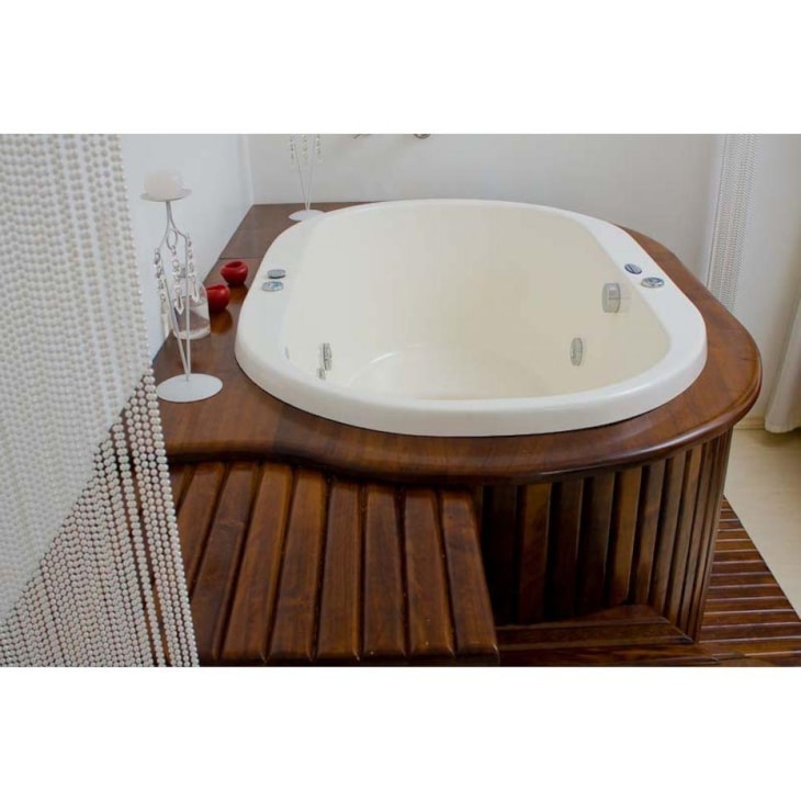 Ofurô Duplo Com Hidromassagem Heatiro Topline Ouro Fino 141x91cm