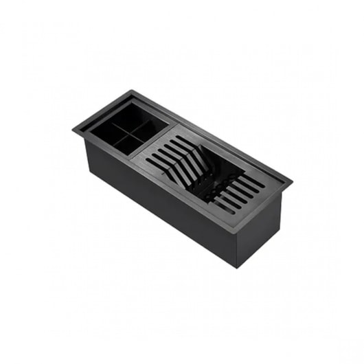 Organizador Úmido Dry Com Porta Prato e Talheres Black Lexxa 47,7x19x15cm - Imagem principal - 35dc52f2-0a17-4e36-95d7-e80e9bdbf72c