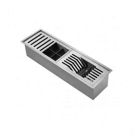 Organizador Úmido Dry Com Porta Prato, Talheres E Objetos Natural Lexxa 62,7x19x15cm - Imagem principal - 38dd6160-2483-4598-8868-c3024da88b83