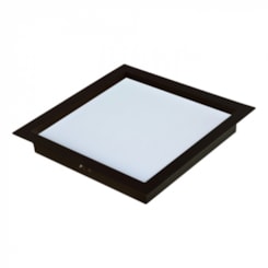 Painel De Led Comfort De Embutir 24W Quadrado Luz Neutra 4000K Preto Bivolt Avant