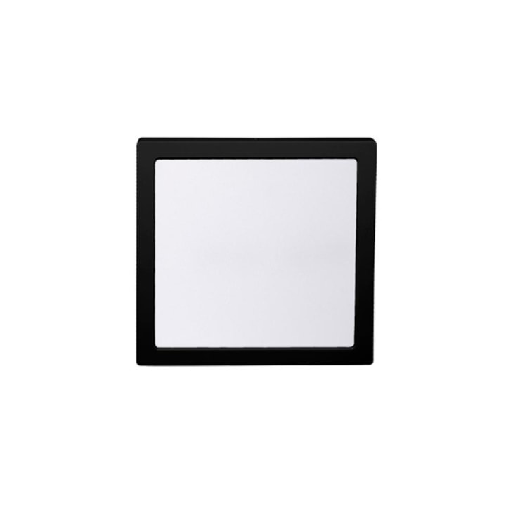 Painel Led Quadrado De Sobrepor 3000K Lys Preto Taschibra 12W