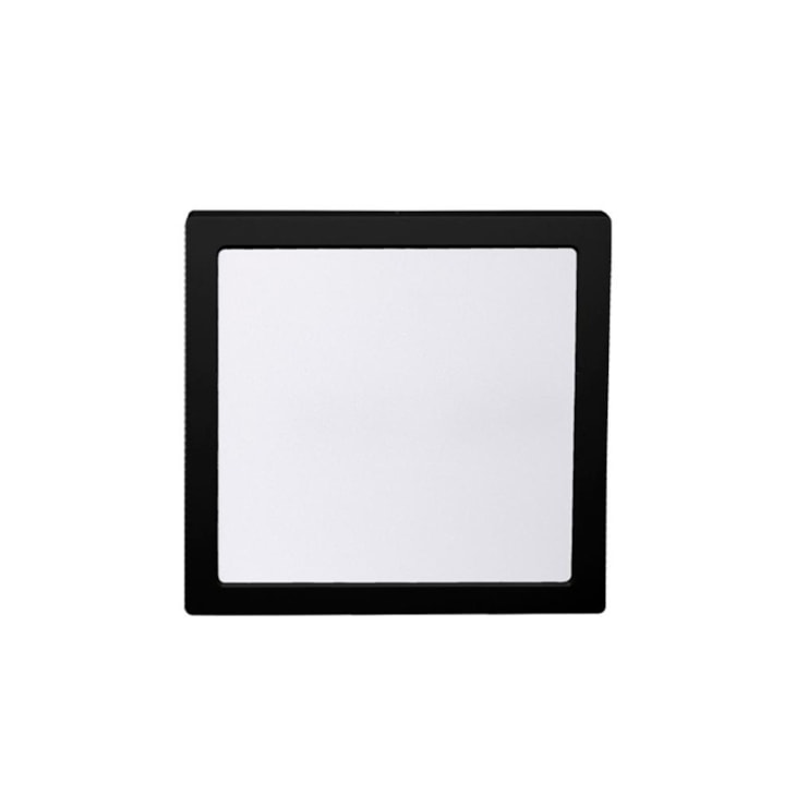 Painel Led Quadrado De Sobrepor 3000K Lys Preto Taschibra 24W