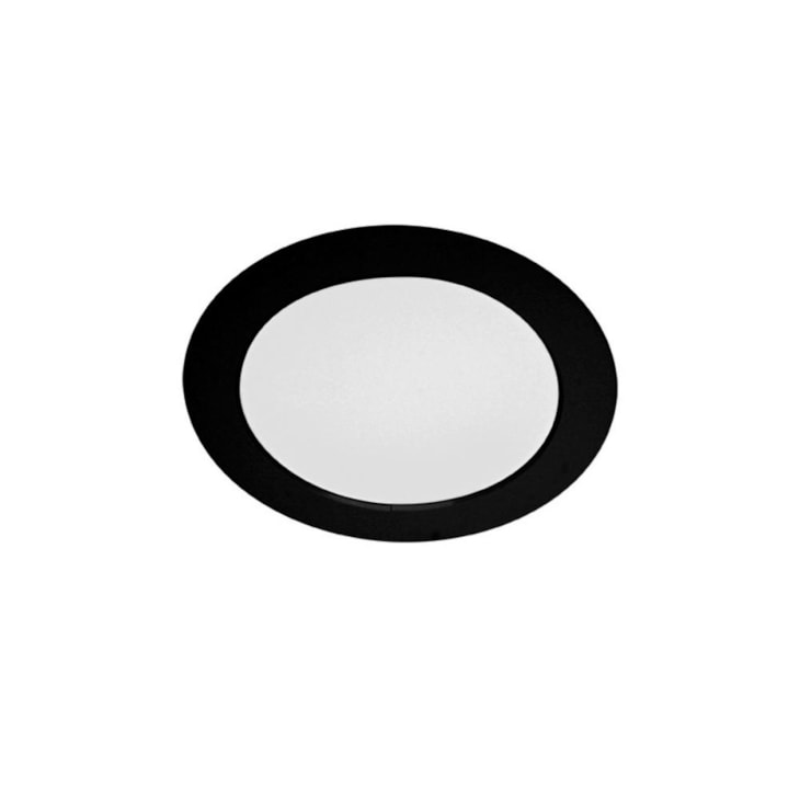 Painel Led Redondo De Embutir 3000K Lys Preto Taschibra 18W