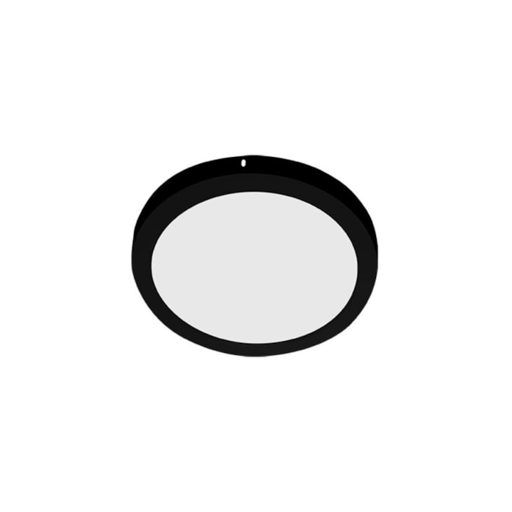 Painel Led Redondo De Sobrepor 3000K Lys Preto Taschibra 12W