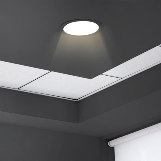 Painel Led Redondo De Sobrepor 6500K Lys Preto Taschibra 12W - Imagem principal - 52ad2c19-8e32-4fe7-bb21-af42401510d0