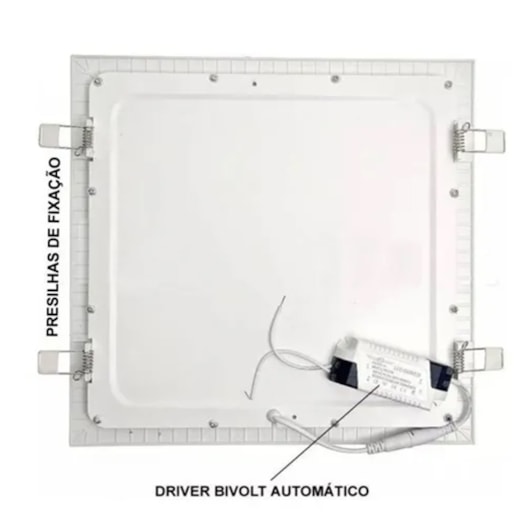 Painel Pop LED De Embutir Em Aluminio 24W Quadrado 30cm Luz Branca 6500K Bivolt Avant - Imagem principal - fa590423-5195-402c-adf7-d97db7d15af8